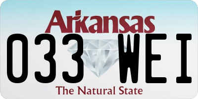 AR license plate 033WEI