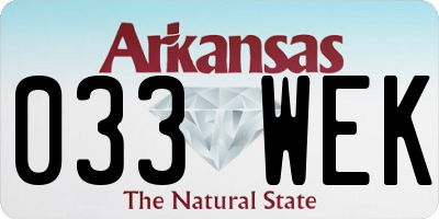AR license plate 033WEK