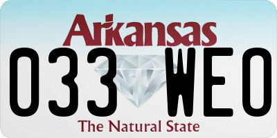 AR license plate 033WEO