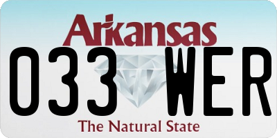AR license plate 033WER