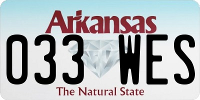 AR license plate 033WES
