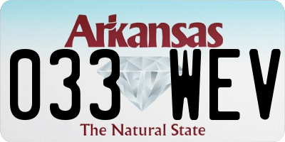 AR license plate 033WEV