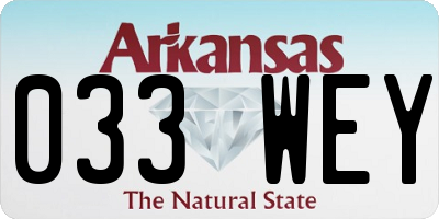 AR license plate 033WEY