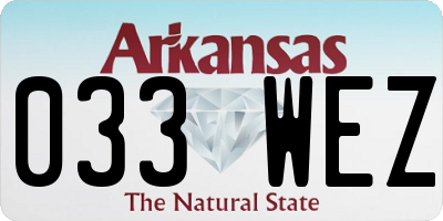 AR license plate 033WEZ