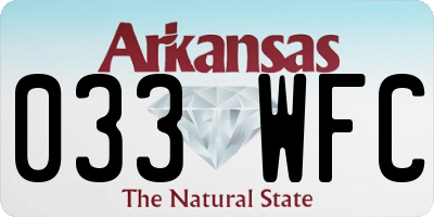 AR license plate 033WFC
