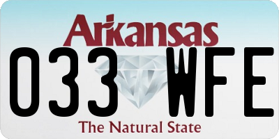 AR license plate 033WFE
