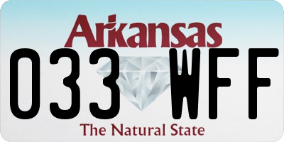 AR license plate 033WFF