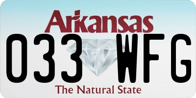 AR license plate 033WFG