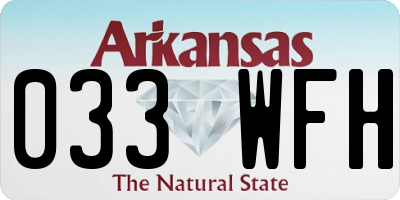 AR license plate 033WFH