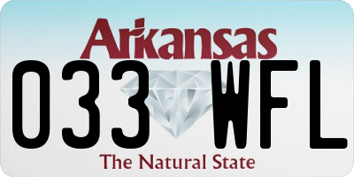 AR license plate 033WFL