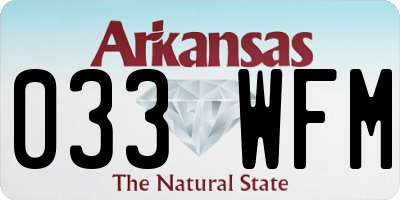 AR license plate 033WFM
