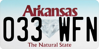 AR license plate 033WFN
