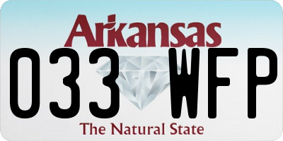 AR license plate 033WFP