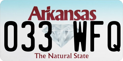 AR license plate 033WFQ