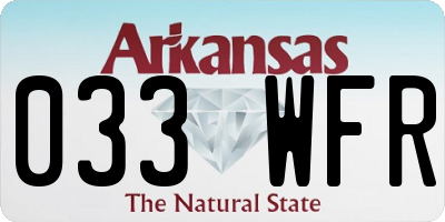 AR license plate 033WFR
