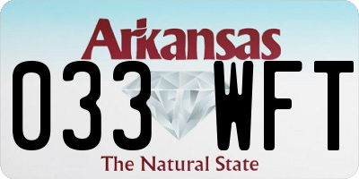 AR license plate 033WFT