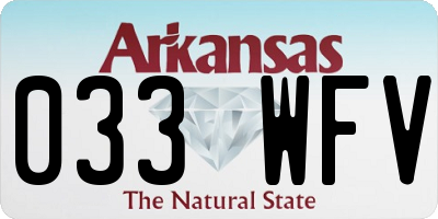 AR license plate 033WFV