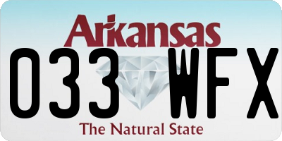 AR license plate 033WFX