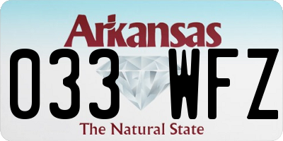 AR license plate 033WFZ