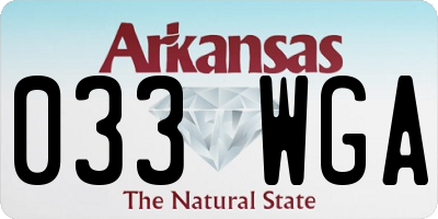 AR license plate 033WGA