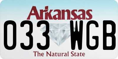 AR license plate 033WGB