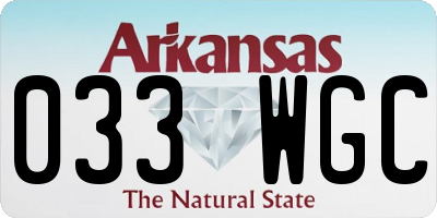 AR license plate 033WGC