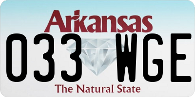 AR license plate 033WGE