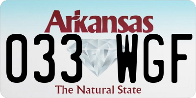 AR license plate 033WGF