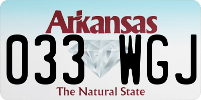 AR license plate 033WGJ