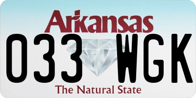 AR license plate 033WGK