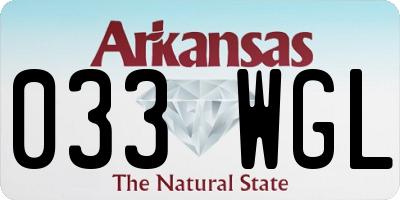 AR license plate 033WGL