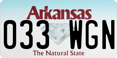 AR license plate 033WGN