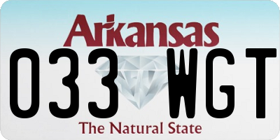 AR license plate 033WGT