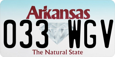 AR license plate 033WGV