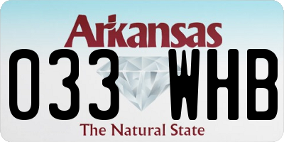 AR license plate 033WHB