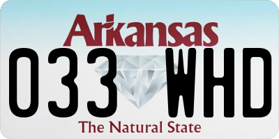 AR license plate 033WHD