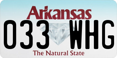 AR license plate 033WHG