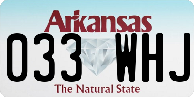 AR license plate 033WHJ
