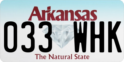 AR license plate 033WHK