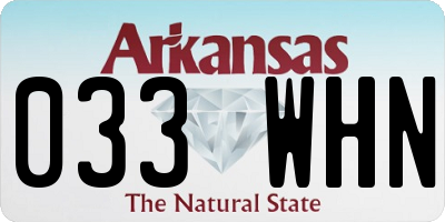 AR license plate 033WHN