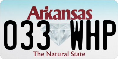 AR license plate 033WHP