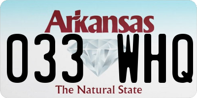 AR license plate 033WHQ