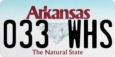 AR license plate 033WHS