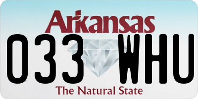 AR license plate 033WHU