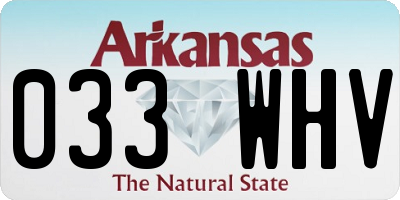 AR license plate 033WHV