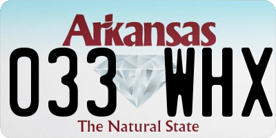 AR license plate 033WHX