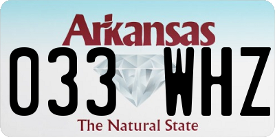 AR license plate 033WHZ