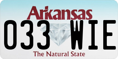 AR license plate 033WIE