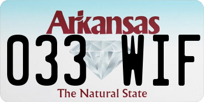 AR license plate 033WIF
