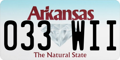 AR license plate 033WII